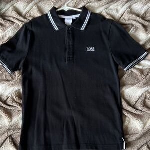 Hugo Boss Kids Black Polo Shirt